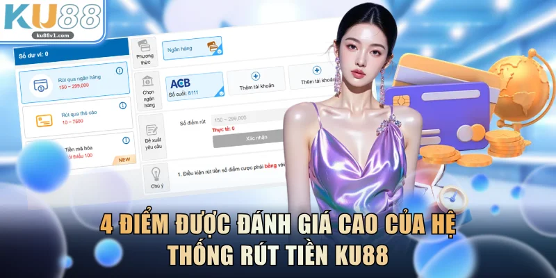 4 điểm được đánh giá cao của hệ thống rút tiền KU88
