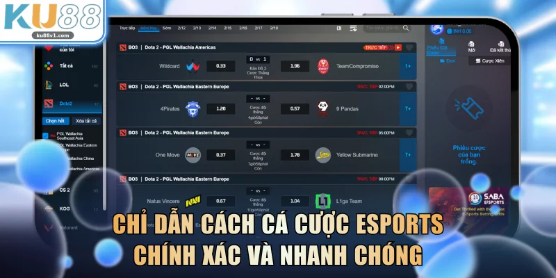 Chỉ dẫn cách cá cược Esports chính xác và nhanh chóng