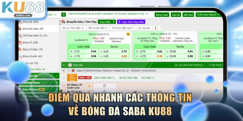 Điểm qua nhanh các thông tin về bóng đá Saba KU88 