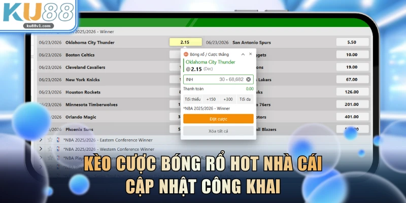 Kèo cược bóng rổ hot nhà cái cập nhật công khai