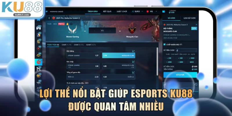 Lợi thế nổi bật giúp esports KU88 được quan tâm nhiều