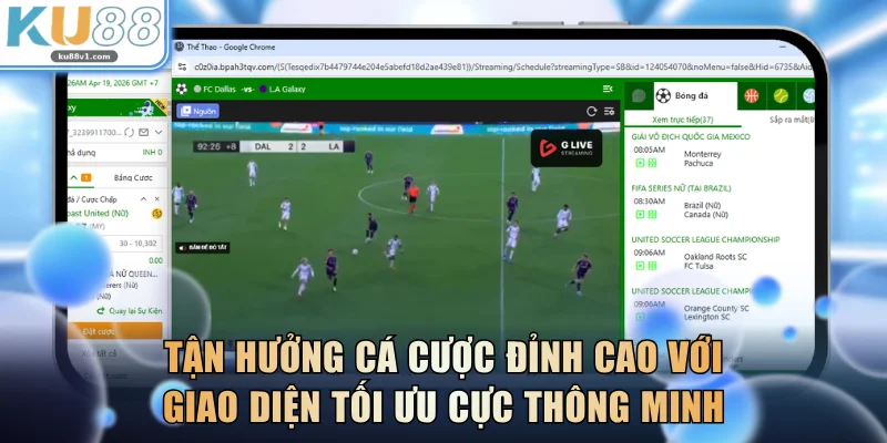 Tận hưởng cá cược đỉnh cao với giao diện tối ưu cực thông minh