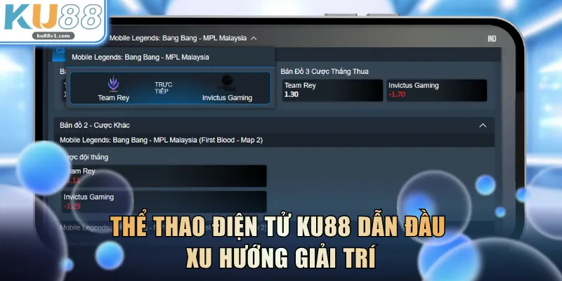 Thể thao điện tử KU88 dẫn đầu xu hướng giải trí