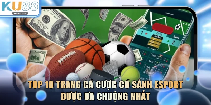 Top 10 trang cá cược có sảnh Esport được ưa chuộng nhất