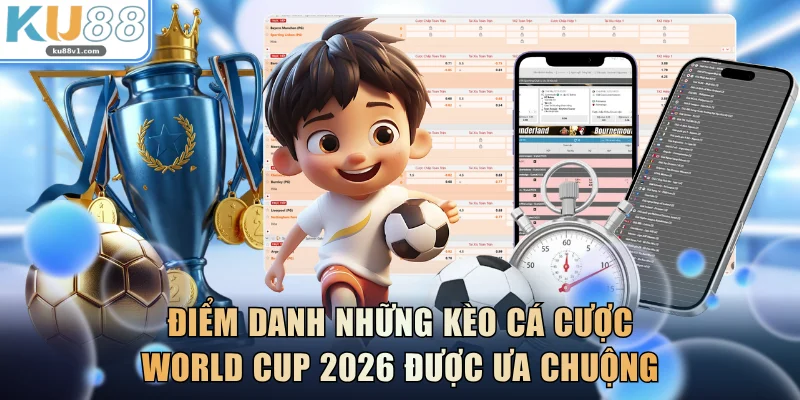 Điểm danh những kèo cá cược World Cup 2026 được ưa chuộng